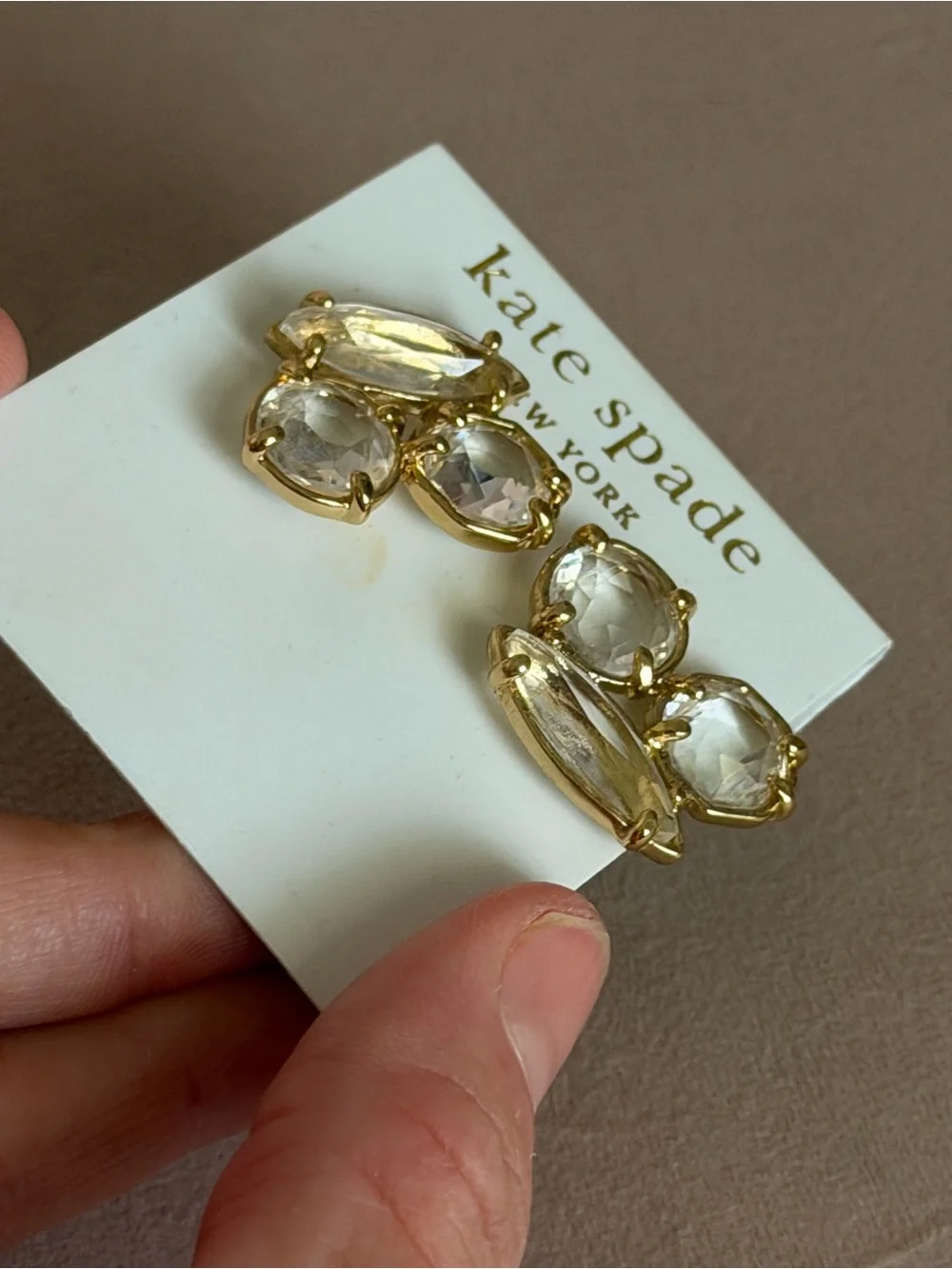 NWT Kate Spade Cluster Studs 14K Gold Fill ORG RETAIL $65